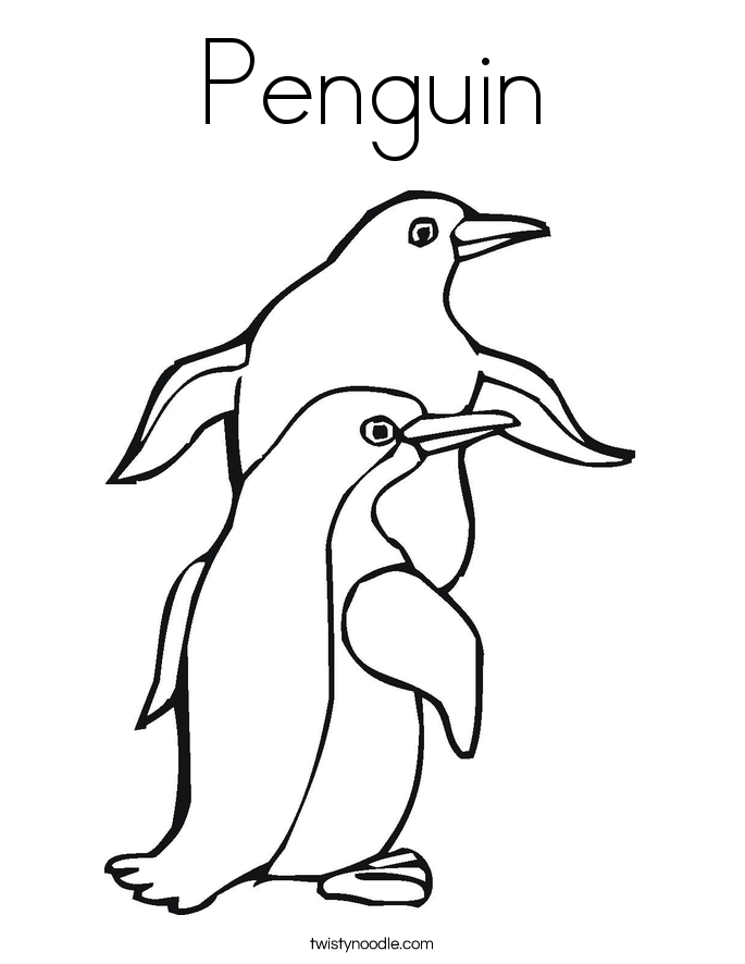 Penguin Coloring Page