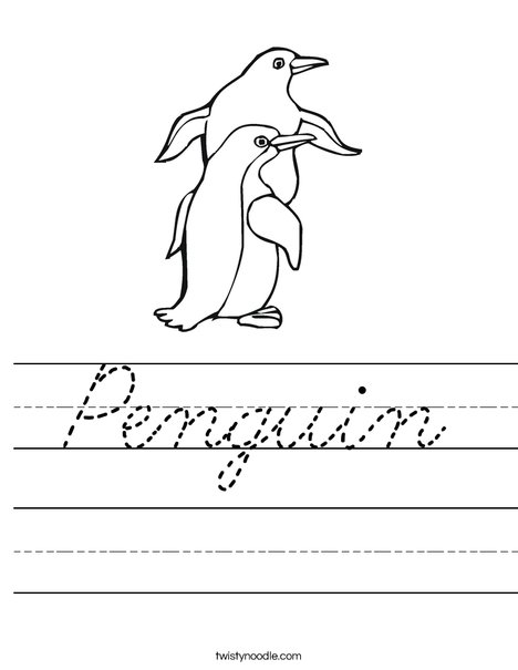 Two Penguin Worksheet