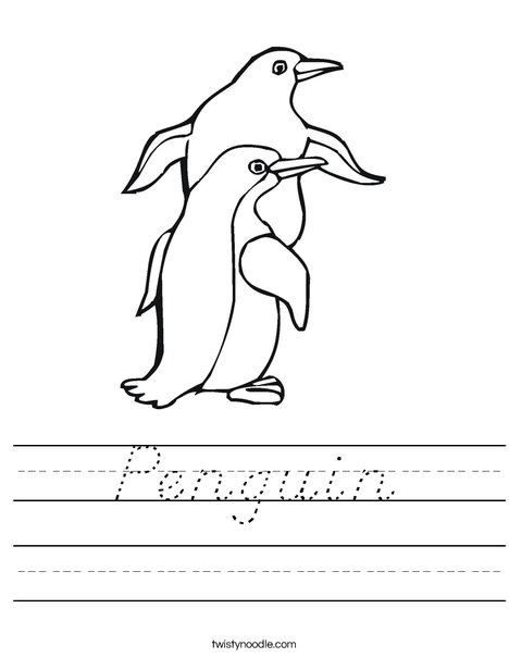 Two Penguin Worksheet