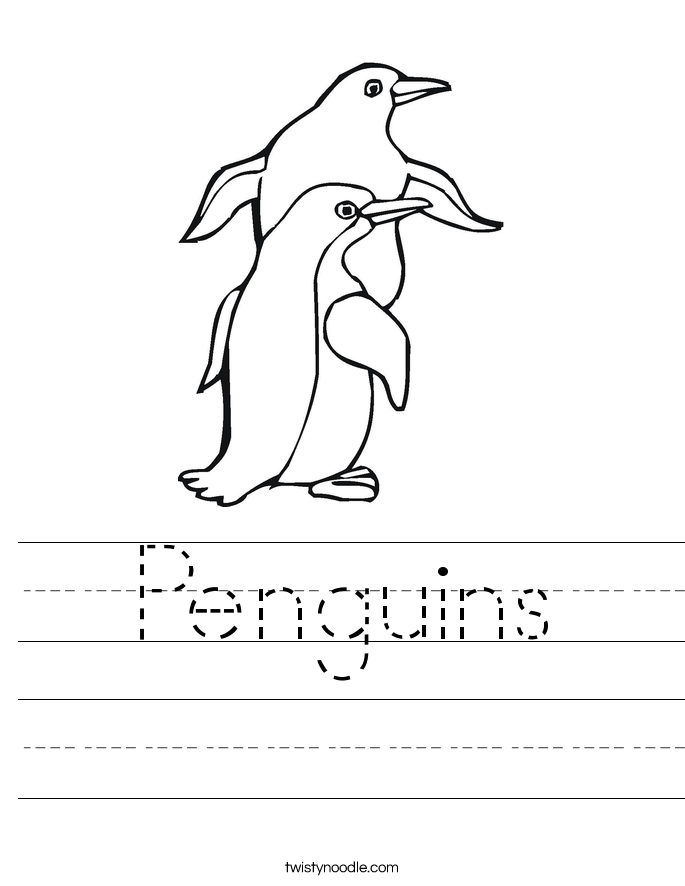 Penguins Worksheet - Twisty Noodle