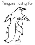 Penguins having funColoring Page