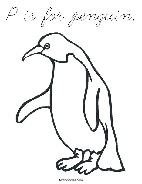 Penguin Coloring Page