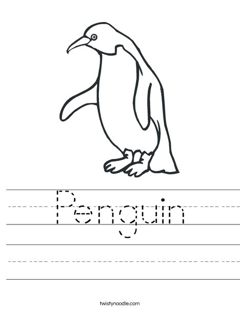 Penguin Worksheet - Twisty Noodle penguin-worksheet-twisty-noodle