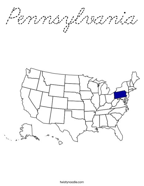 Pennsylvania Coloring Page