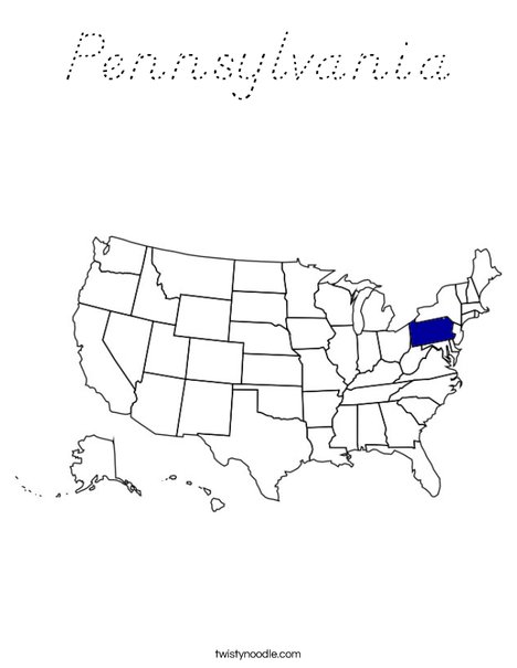 Pennsylvania Coloring Page