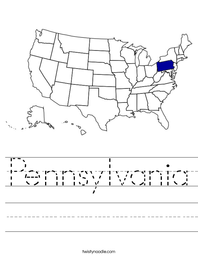 pennsylvania worksheet twisty noodle