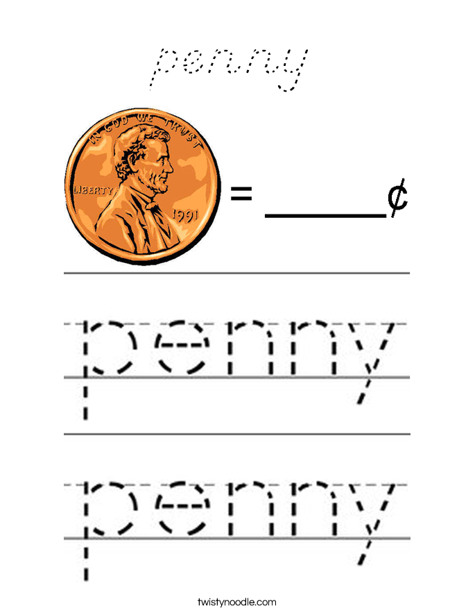 penny Coloring Page