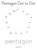 Pentagon Dot to Dot Coloring Page