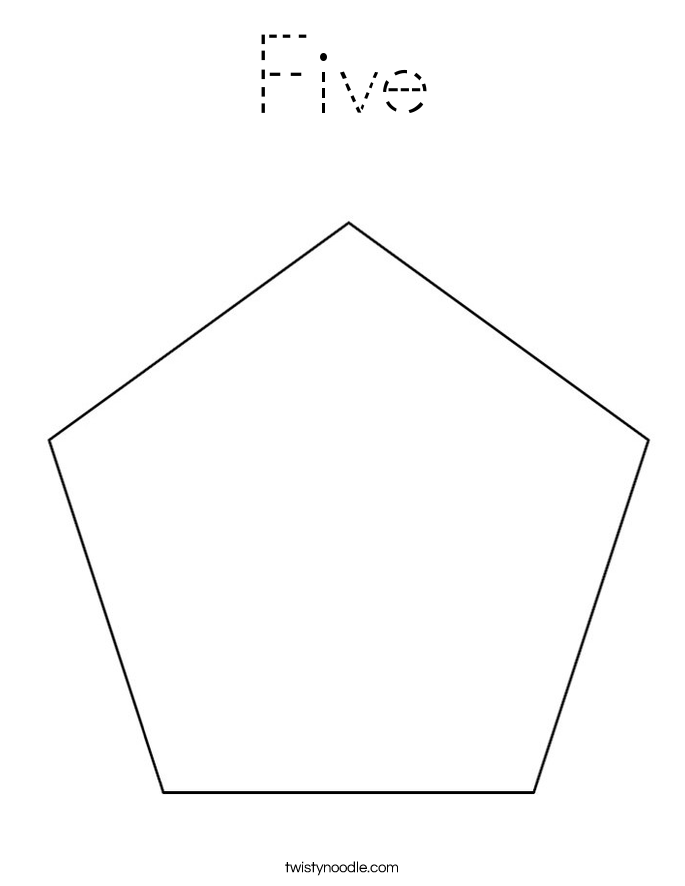 Five Coloring Page