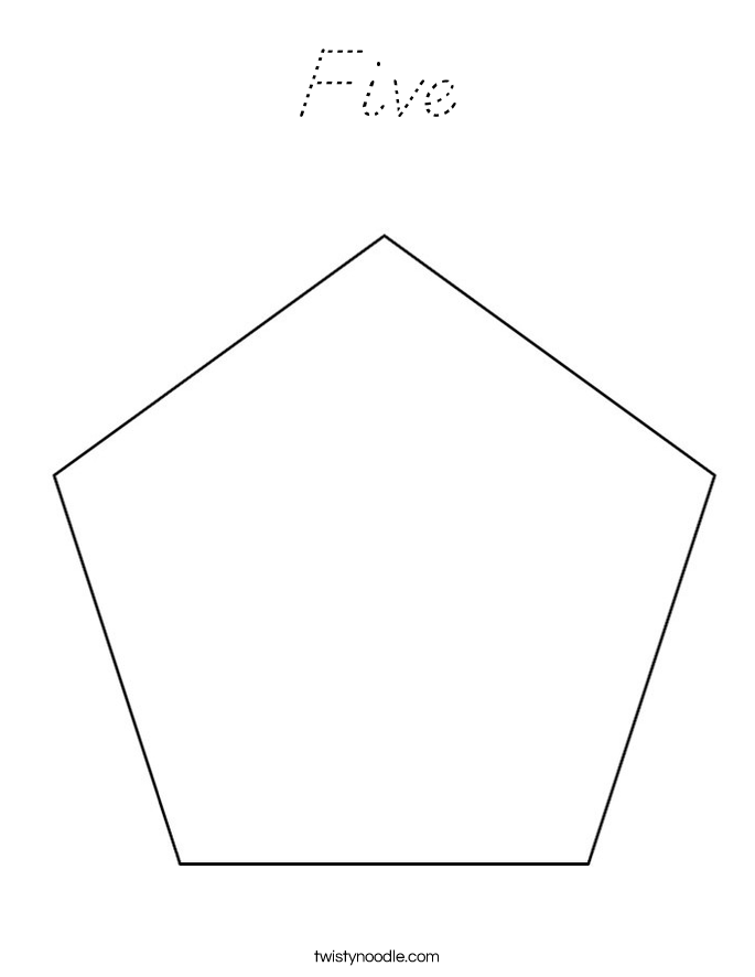 Five Coloring Page