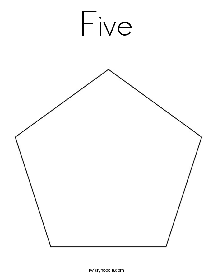 Five Coloring Page