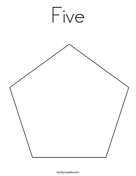 Pentagon Coloring Page