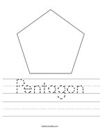 Pentagon Handwriting Sheet
