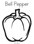 Bell Pepper Coloring Page