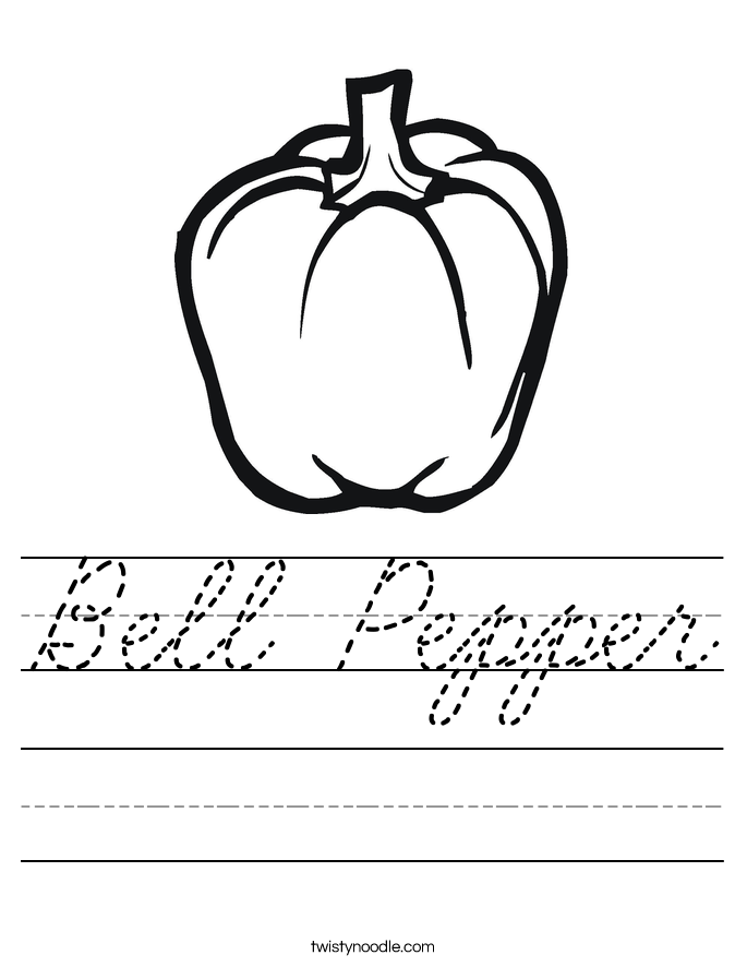 Bell Pepper Worksheet