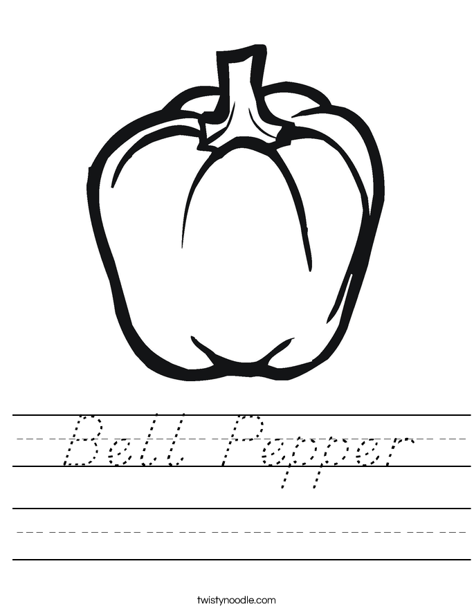 Bell Pepper Worksheet