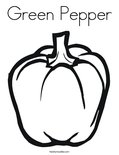 Green Pepper Coloring Page