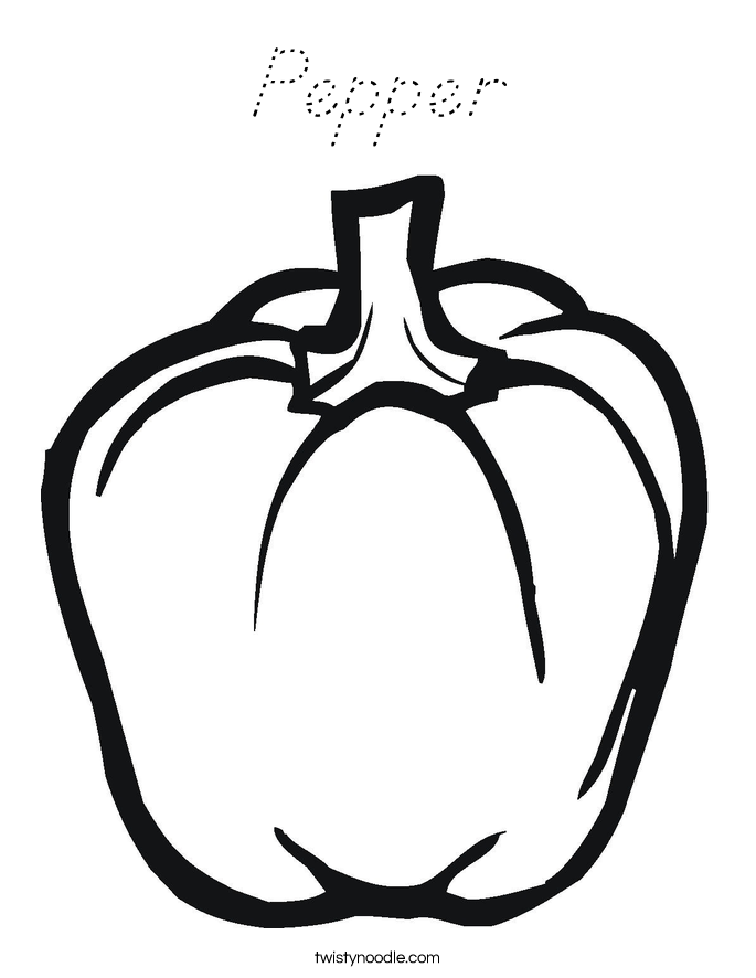 Pepper Coloring Page