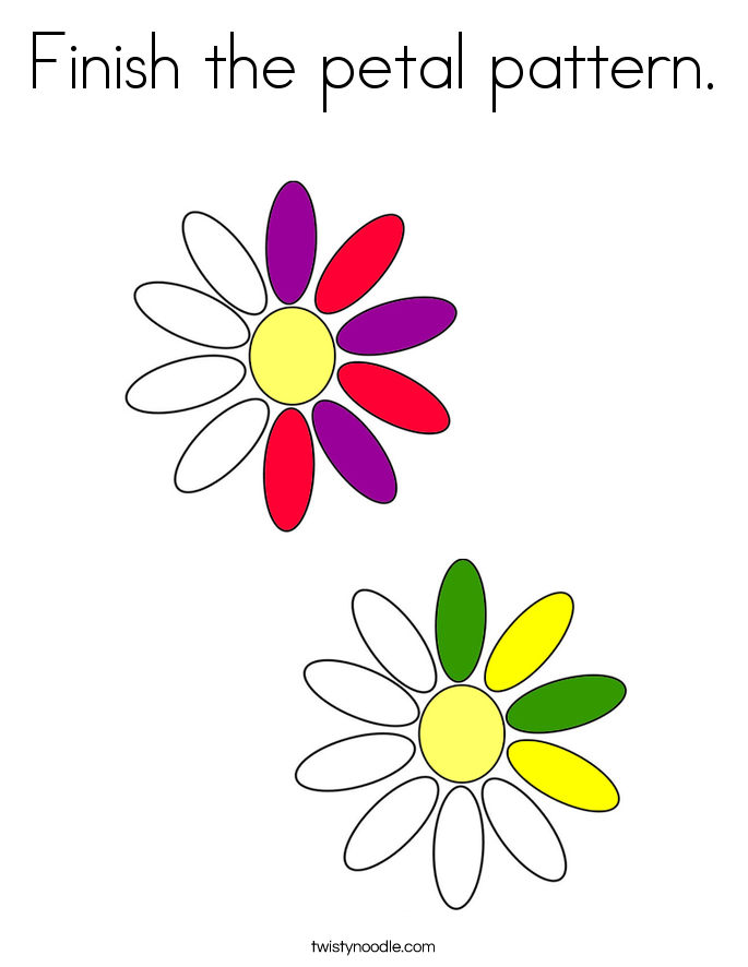 Finish the petal pattern. Coloring Page