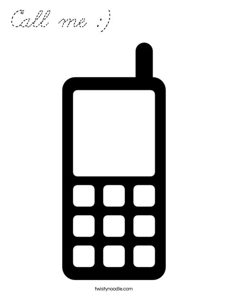 phone Coloring Page