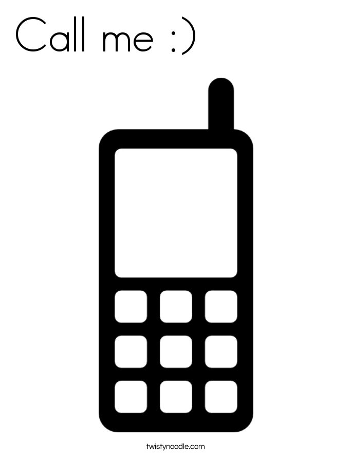 Call me :)           Coloring Page