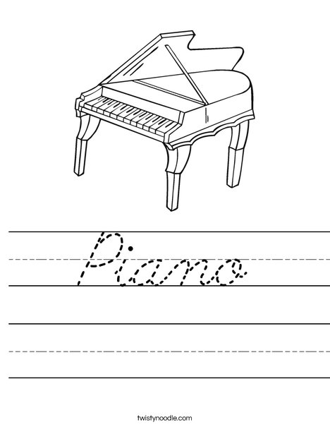 Grand Piano Worksheet