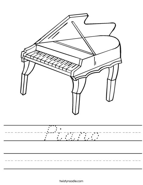 Grand Piano Worksheet