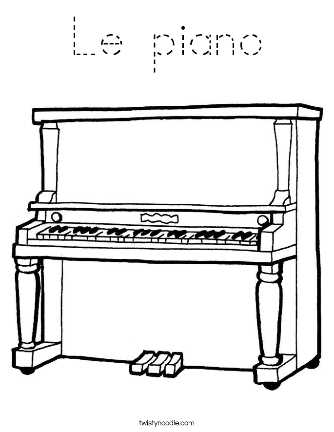 Le piano Coloring Page
