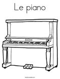 Le pianoColoring Page