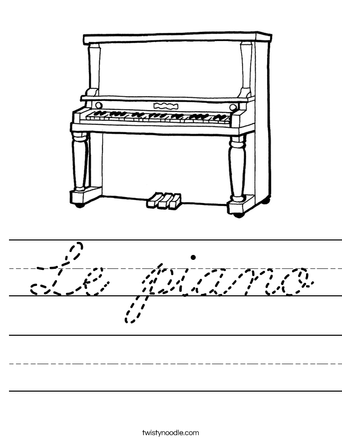 Le piano Worksheet