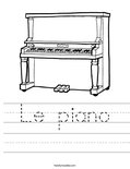 Le piano Worksheet