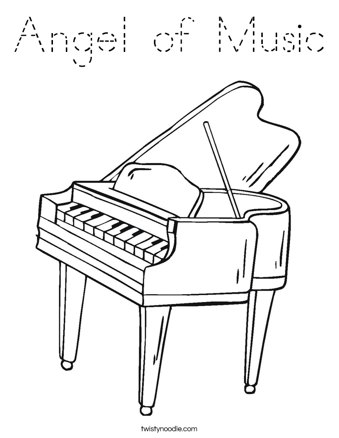 Angel of Music Coloring Page
