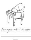 Angel of Music Worksheet