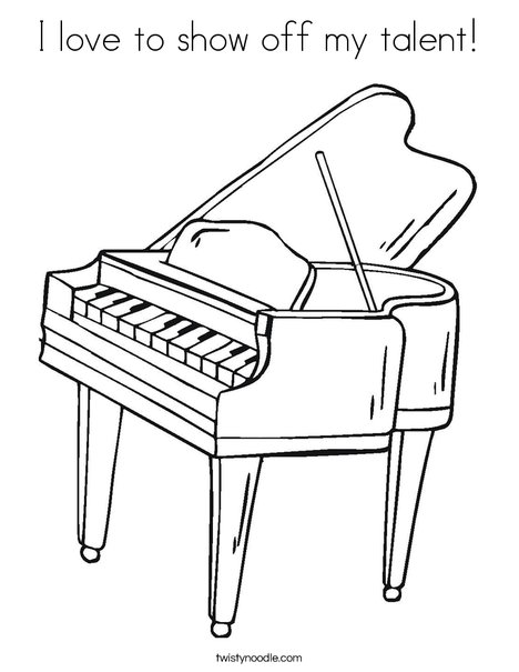 Piano Coloring Page
