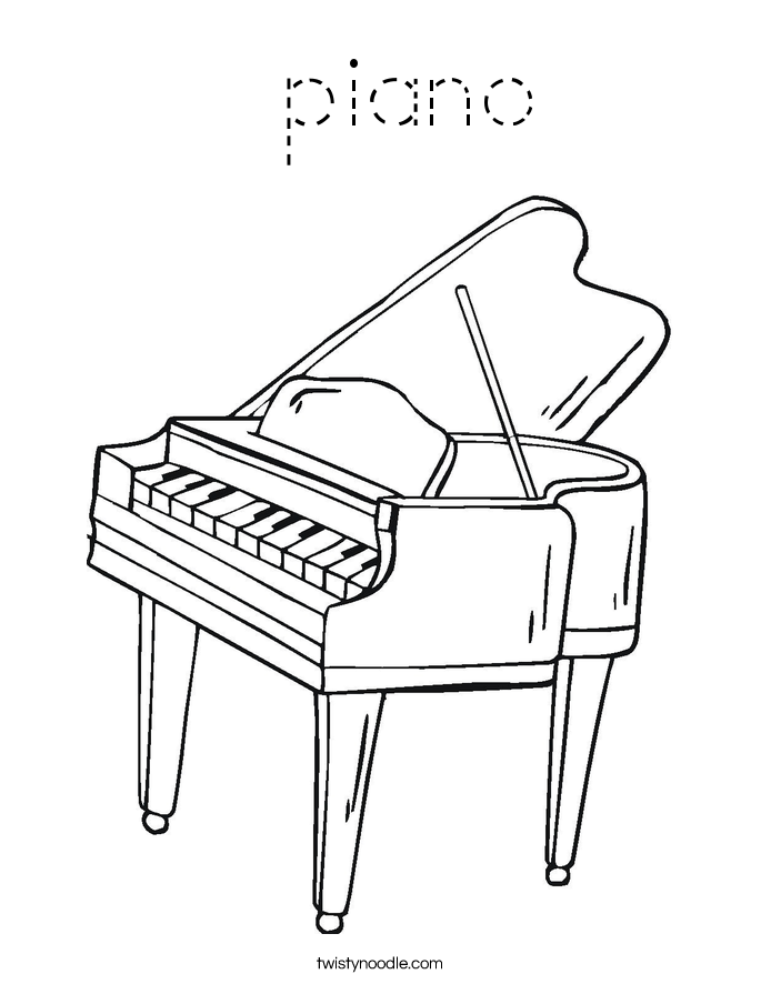  piano Coloring Page