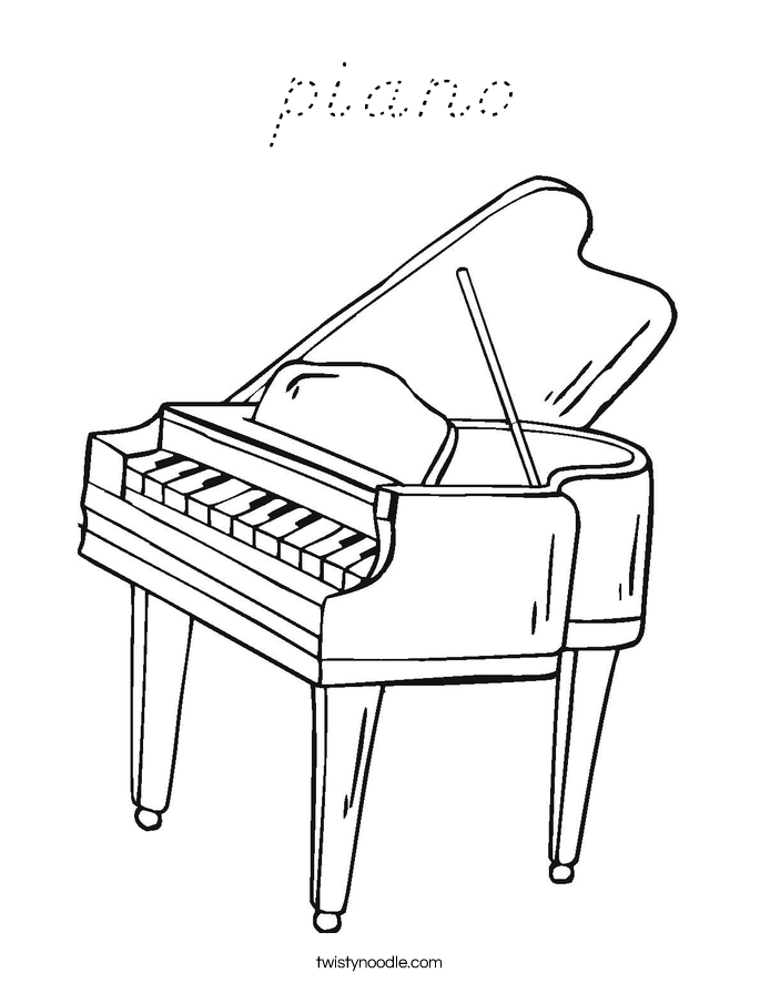  piano Coloring Page