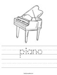  piano Worksheet