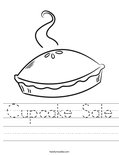 Cupcake Sale Worksheet