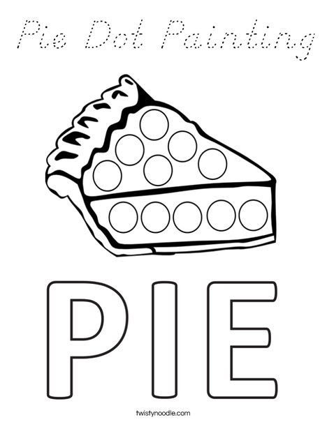 Pie Dot Painting Coloring Page
