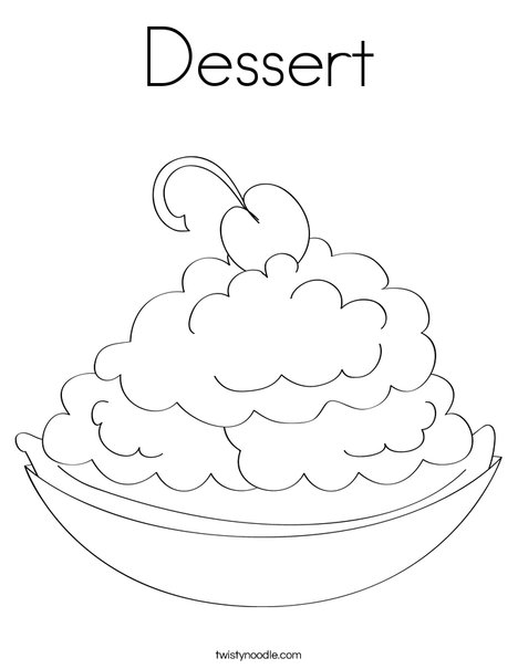 dessert coloring pages