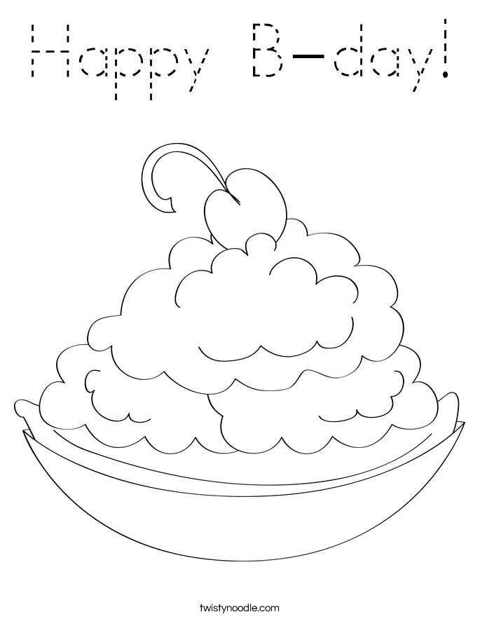 Happy B-day! Coloring Page