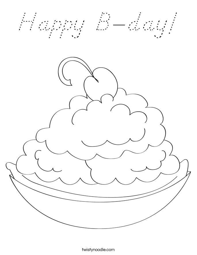 Happy B-day! Coloring Page