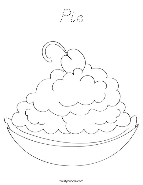 Dessert Coloring Page