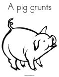 A pig grunts Coloring Page