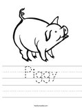 Piggy Worksheet