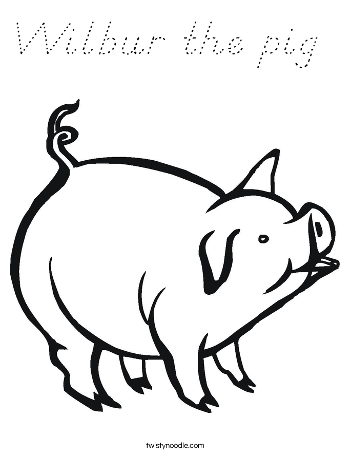 Wilbur the pig  Coloring Page