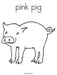 pink pig Coloring Page