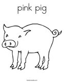 pink pig Coloring Page