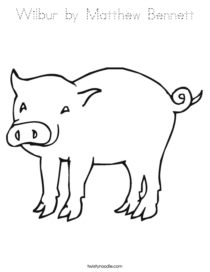 Wilbur by Matthew Bennett Coloring Page