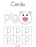 Cerdo Coloring Page